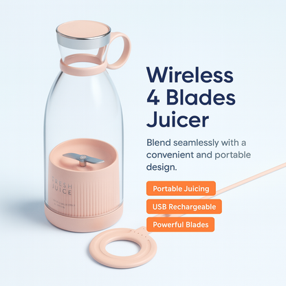 Wireless 4 Blades Juicer